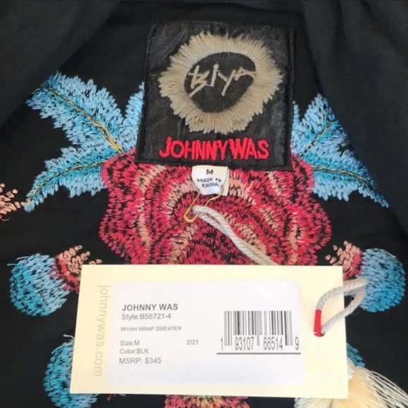 JOHNNY WAS Iryah Wrap Sweater Size M Romantic Feminine NEW WITH TAGS - Picture 12 of 12